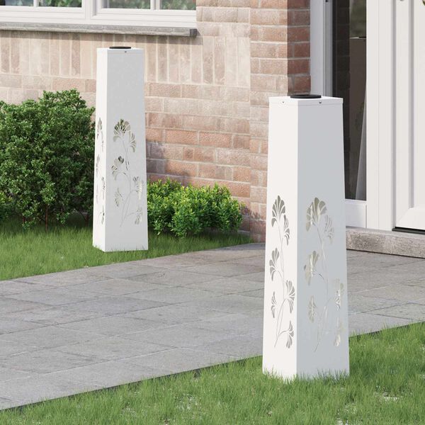 vidaXL Sol&aacute;rne LED svetlo na chodn&iacute;k 2 pcs Biela