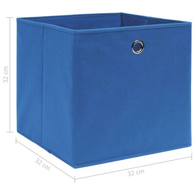 vidaXL Úložné boxy 10 ks, modré 32x32x32 cm, látka