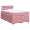 vidaXL Boxspring posteľ s matracom, ružov&aacute; 120x190 cm, zamat