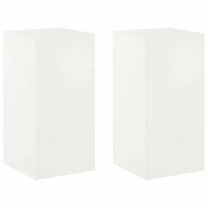 vidaXL Stojan na rastliny 2 pcs Biela 40 x 40 x 80 cm Oceľ