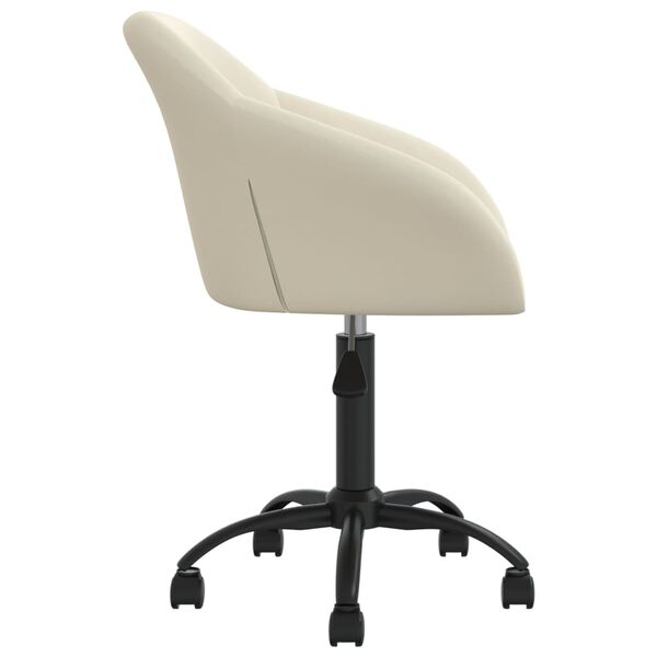 vidaXL Otočn&aacute; jed&aacute;lensk&aacute; stolička kr&eacute;mov&aacute; zamatov&aacute;