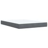 vidaXL Posteľn&yacute; r&aacute;m boxspring s matracom tmavosiv&yacute; 140x200 cm zamat