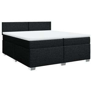 vidaXL Boxspring posteľ s matracom čierna 200x200 cm l&aacute;tka
