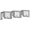 vidaXL Skladacia psia br&aacute;na so stojanmi 6 pcs Siv&aacute; sonoma 362 cm