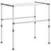 vidaXL Su&scaron;iak na bielizeň 83x(50-55)x(40-85) cm hlin&iacute;k