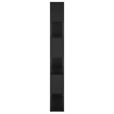 vidaXL Knižnica/deliaca stena čierna 100x24x188 cm