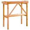 vidaXL Stôl na rastliny s policou hnedý 78x38x82,5 cm jedľový masív