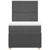 vidaXL Boxspring posteľ s matracom tmavosiv&aacute; 90x190 cm l&aacute;tka