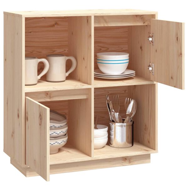 vidaXL Komoda 74x35x80 cm borovicov&yacute; mas&iacute;v