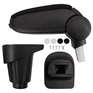 vidaXL Lakťov&aacute; opierka do auta čierna 14x35x(37-53) cm ABS