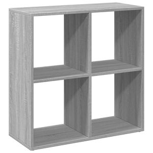 vidaXL Rozdeľovacia knižnica siv&aacute; sonoma 69,5x29x69,5 cm kompoz. drevo
