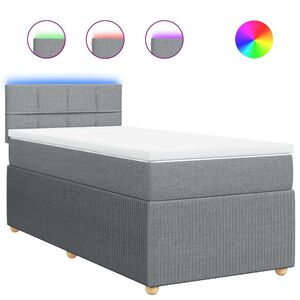 vidaXL Posteľn&yacute; r&aacute;m boxsping s matracom bledosiv&yacute; 80x200 cm l&aacute;tka