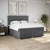 vidaXL Boxspring posteľ s matracom tmavosiv&aacute; 200x200 cm l&aacute;tka