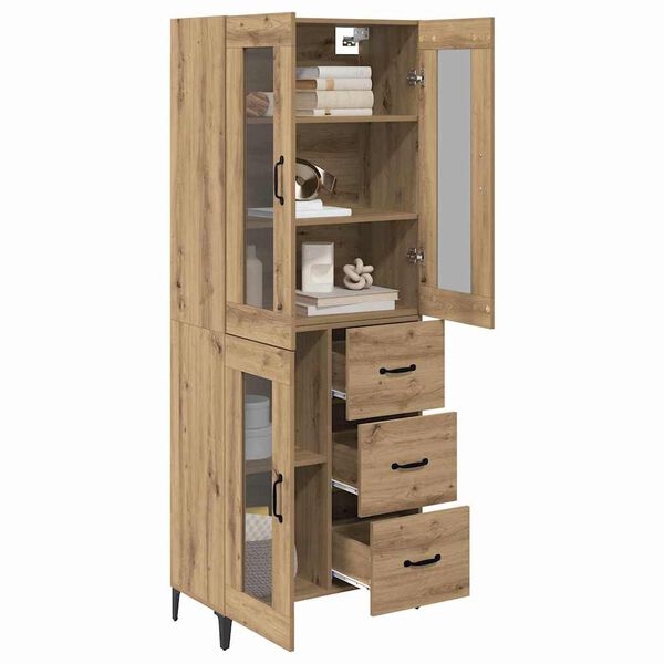 vidaXL Highboard Remeseln&yacute; dub 69,5 x 34 x 180 cm Kompozitn&eacute; drevo