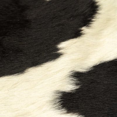 vidaXL Koberec pravá hovädzia koža čierny a biely 150x170 cm