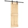 vidaXL Posuvn&eacute; dvere Pr&iacute;rodn&aacute; a čierna 70 x 210 cm