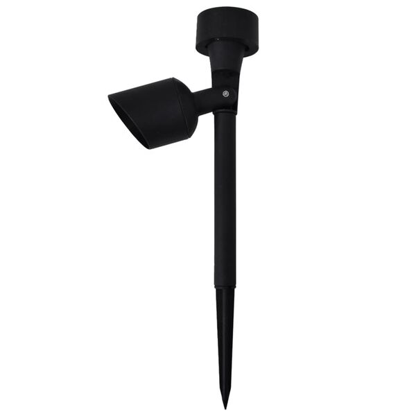 Vonkajšie solárne reflektory s LED, čierne, 12 ks