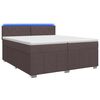 vidaXL Posteľ boxspring s matracom Tmavohned&aacute; 200 x 200 cm L&aacute;tka