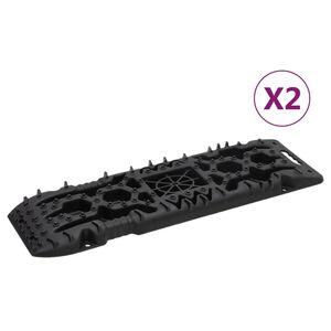 vidaXL Trakčn&eacute; dosky 2 ks čierne 107x31x7 cm nylon