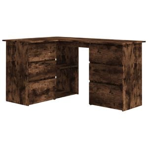 vidaXL Rohov&yacute; st&ocirc;l dymov&yacute; dub 145x100x76 cm spracovan&eacute; drevo