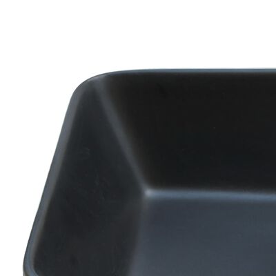vidaXL Umývadlo na dosku čierno-hnedé obdĺžnik 46x35,5x13 cm keramické
