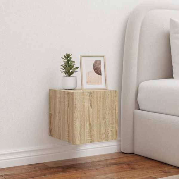 vidaXL TV n&aacute;stenn&aacute; skrinka s LED svetlami dub sonoma 30,5x35x30 cm