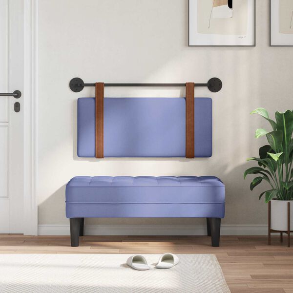 vidaXL Z&aacute;vesn&aacute; Čel&aacute; N&aacute;stenn&yacute; Modr&aacute; dž&iacute;novina 90 x 55 x 5 cm Antik PU