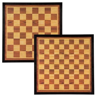 Abbey Game Šachovnica a doska na dámu 41x41cm drevo hnedá a béžová