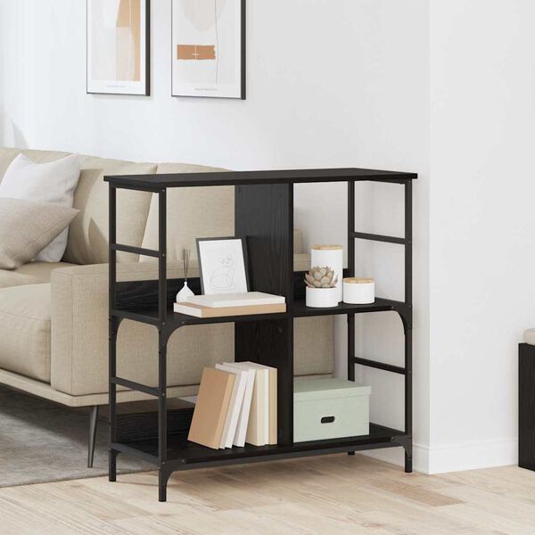 vidaXL Reg&aacute;l na knihy Čierny dub 78.5 x 33 x 82 cm Kompozitn&eacute; drevo