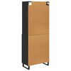 vidaXL Highboard Čierny dub 69,5 x 34 x 180 cm Kompozitn&eacute; drevo
