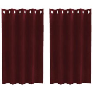 vidaXL Zatemňovacie z&aacute;vesy 2 pcs V&iacute;no červen&eacute; 140 x 140 cm Zamat