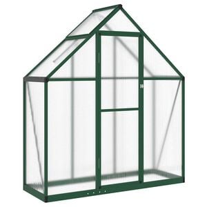 vidaXL Sklen&iacute;k so z&aacute;kladov&yacute;m r&aacute;mom zelen&yacute; 169x58x195 cm hlin&iacute;k