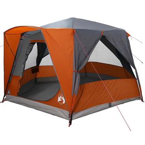 vidaXL Stany pre 5 os&ocirc;b so strechou &Scaron;ed&aacute; a oranžov&aacute; 333 x 317 x 194 cm