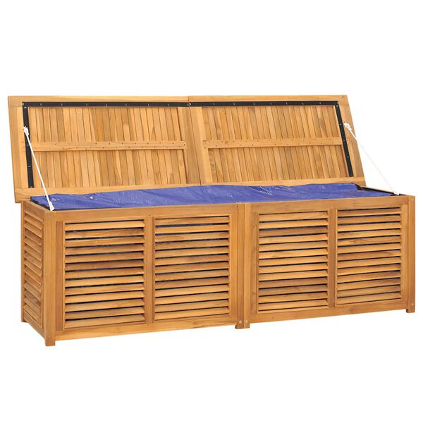 vidaXL Záhradný úložný box s vreckom 175x50x55 cm masívny teak