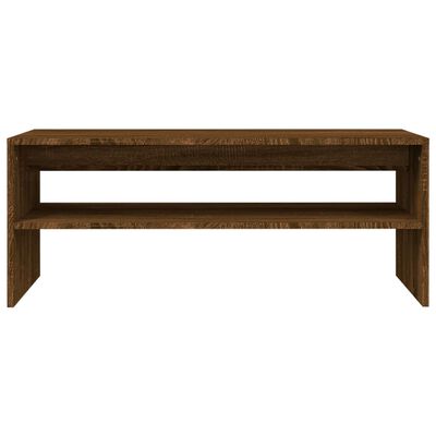 vidaXL Konferenčný stolík hnedý dub 100x40x40 cm spracované drevo