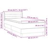 vidaXL Posteľn&yacute; r&aacute;m boxspring s matracom Svetlosiv&aacute; 80x210 cm zamat