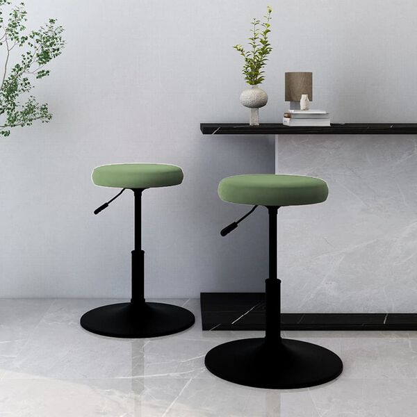 vidaXL Jed&aacute;lensk&eacute; stoličky 2 ks tmavozelen&eacute; zamatov&eacute;