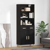 vidaXL Highboard Čierny dub 69,5 x 32,5 x 180 cm Kompozitn&eacute; drevo