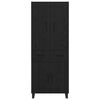 vidaXL Highboard so z&aacute;suvkou 2 pcs Čierny dub 69,5 x 34 x 180 cm