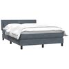 vidaXL Posteľn&yacute; r&aacute;m boxspring s matracom tmavosiv&yacute; 160x210 cm zamat