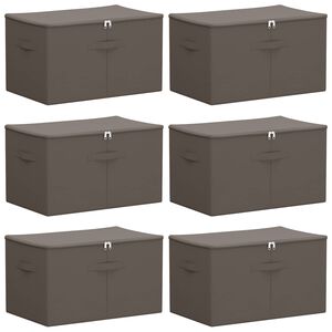 vidaXL &Uacute;ložn&aacute; krabica 6 ks Netkan&aacute; l&aacute;tka 55 x 35 x 32 cm 61,6 L