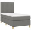 vidaXL Boxspring posteľ s matracom tmavosiv&aacute; 90x190 cm l&aacute;tka