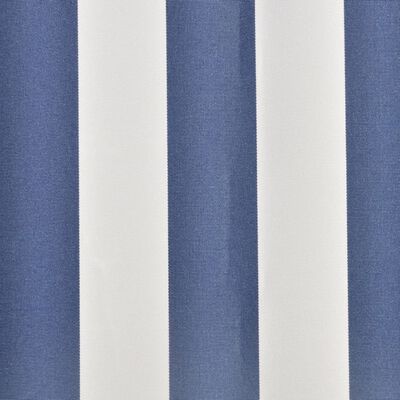 vidaXL Tieniaca plachta na markízu, plátená, modro biela 350x250 cm