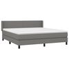 vidaXL Boxspring posteľ s matracom tmavosiv&aacute; 180x200 cm l&aacute;tka