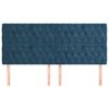 vidaXL Čelo postele tmavomodr&eacute; 200x7x118/128 cm zamatov&eacute;