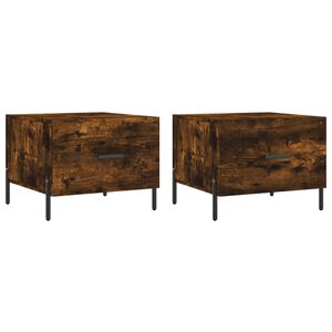 vidaXL Konferenčn&eacute; stol&iacute;ky 2 ks dymov&yacute; dub 50x50x40cm kompozitn&eacute; drevo