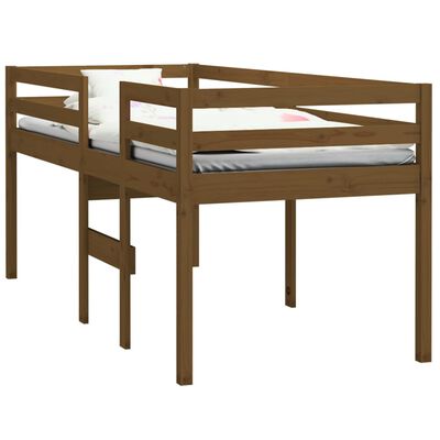 vidaXL Vysoká posteľ medovohnedá 75x190 cm borovicový masív