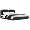 vidaXL R&aacute;m postele s čelom Čierny dub 200 x 200 cm Kompozitn&eacute; drevo
