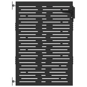 vidaXL Z&aacute;hradn&aacute; br&aacute;na Čierna 85 x 125 cm Povrchovo upraven&aacute; oceľ