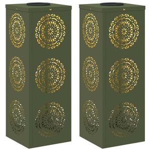 vidaXL Sol&aacute;rne LED svetlo na chodn&iacute;k 2 ks Tepl&aacute; biela 18 x 18 x 50 cm